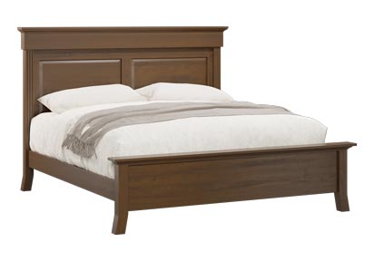 Jamestown King Bed with Low Footboard in Brown Maple FC-10759 Saddle